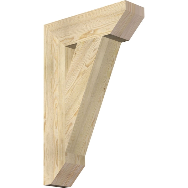 Ekena Millwork Traditional Slat Rough Sawn Bracket, Douglas Fir, 6"W x 22"D x 34"H BKT06X22X34TRA06RDF - main